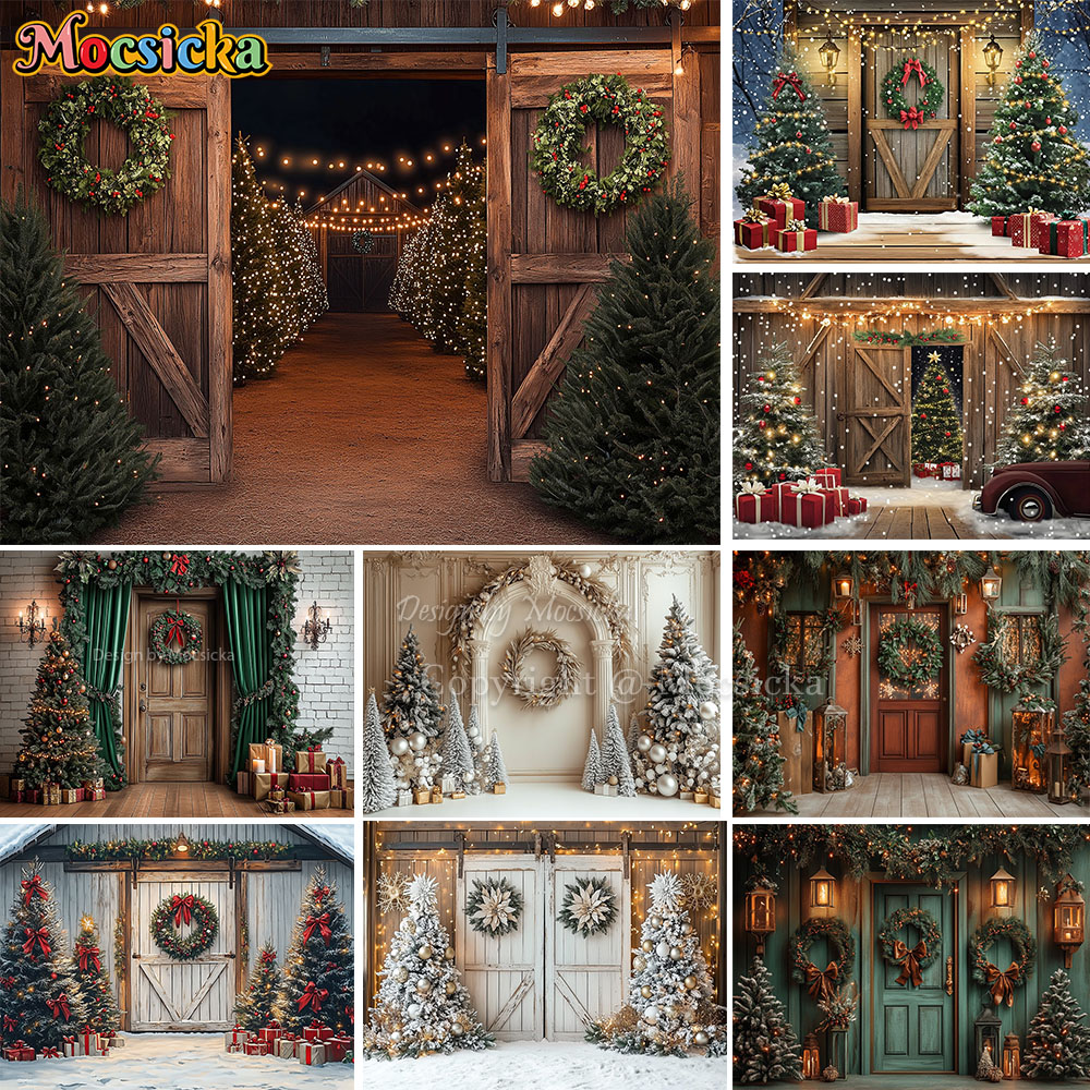 Photography Lighting Indoor - Mocsicka Christmas Tree Farm Backdrop Photography