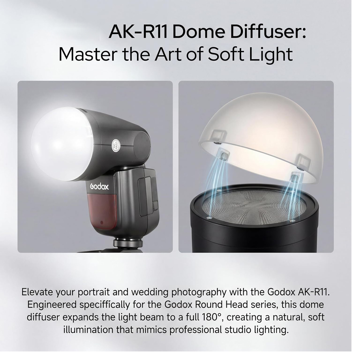 Photography Lighting Handheld - Magnetic Speedlite Diffuser Dome, Portable Soft