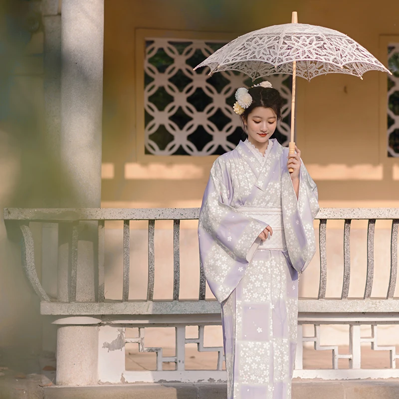 Photography Lighting For Clothing - Women's Japan Style Formal Kimono Floral
