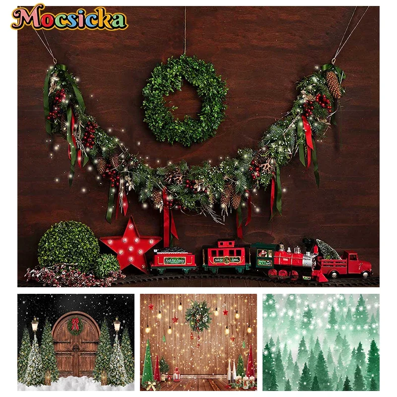 Photography Lighting Indoor - Mocsicka Christmas Decoration Photography Background Xmas