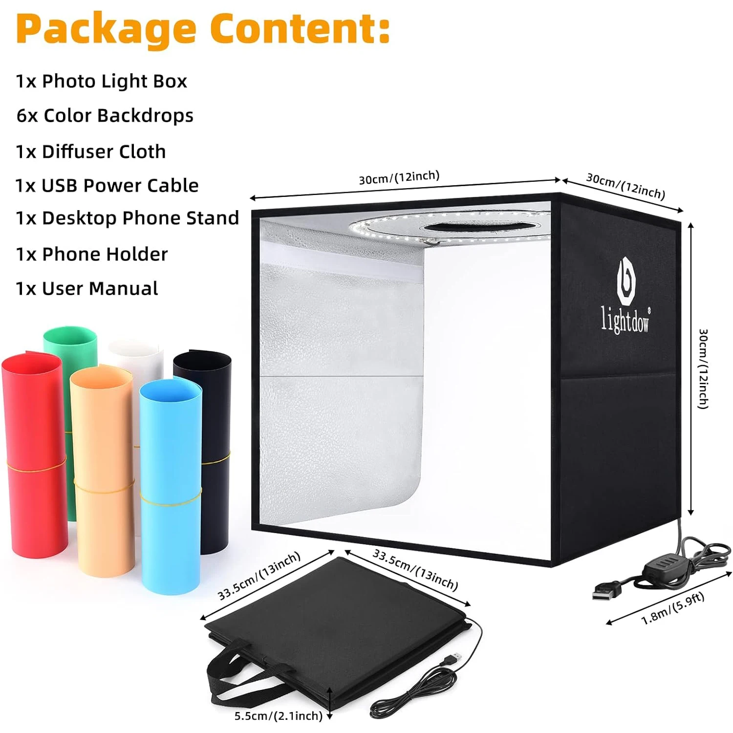 Photography Lighting Handheld - Lightdow Photo Studio Light Box Kit