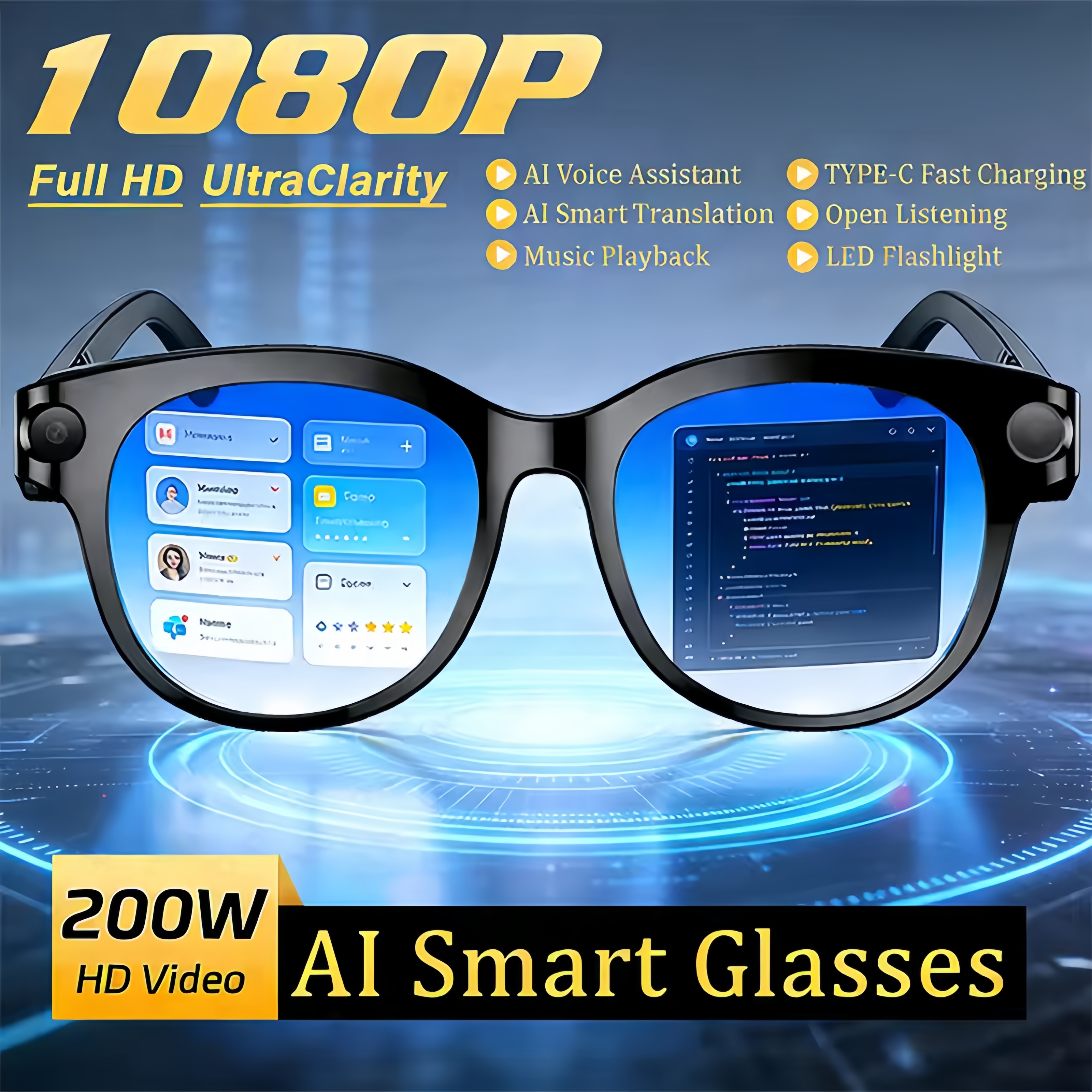 Photography Lighting Effects - M89-S AI smart glasses equipped with