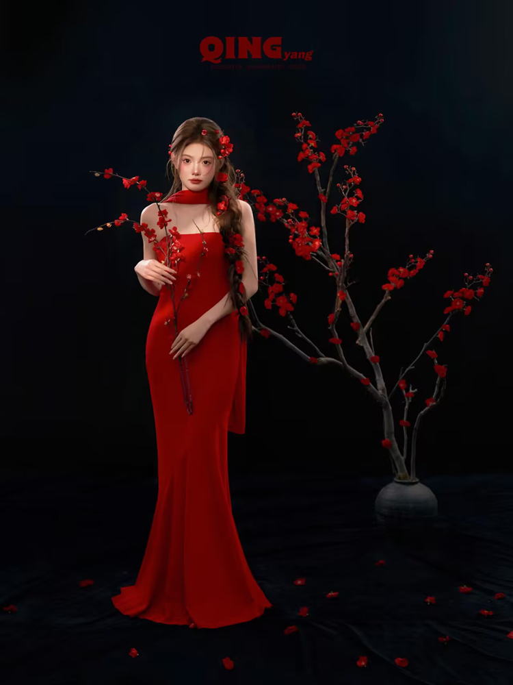 Photography Lighting For Clothing - 2026 New Year Red Artistic Photography