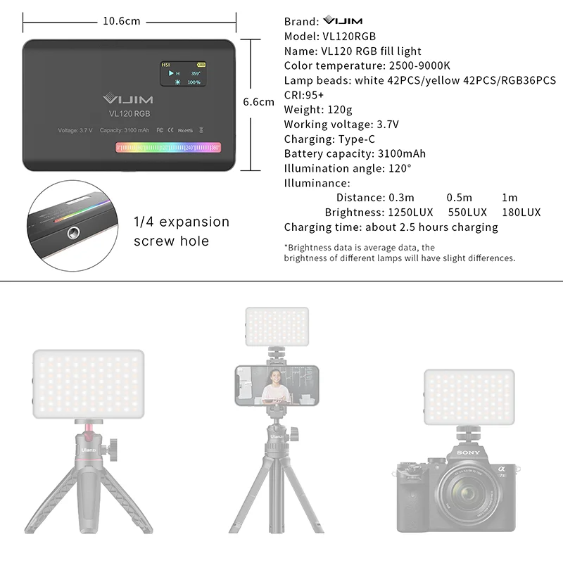 2026 New120 RGB Pocket Fill Li - Lighting In Photography recensione e prezzo