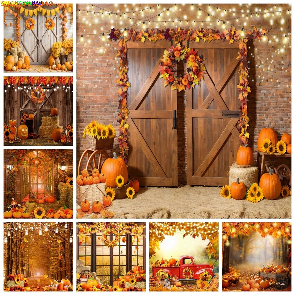 Autumn Backdrop Wood Barn Door - Photography Lighting Indoor recensione e prezzo