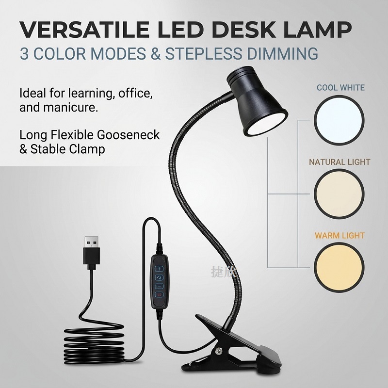 LED clip desk lamp eye protect - Photography Lighting Learning recensione e prezzo