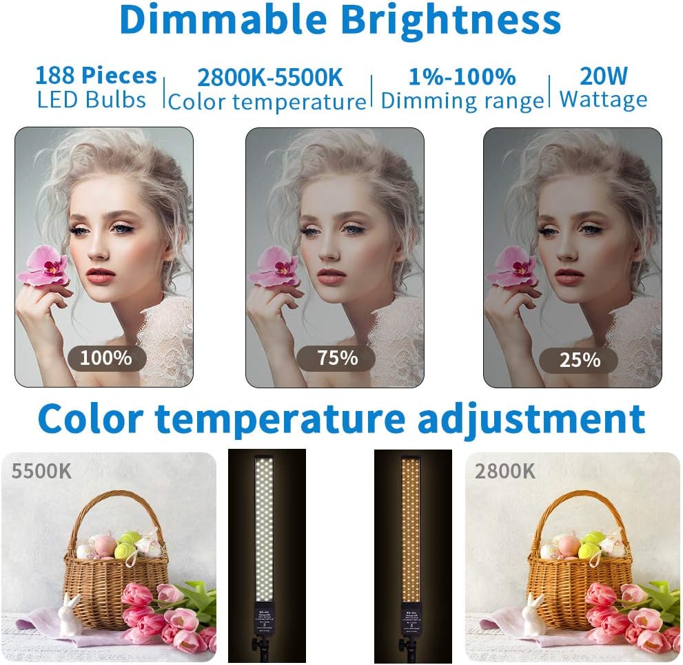 LED Video Light Wand, Dimmable - Photography Lighting Wand recensione e prezzo