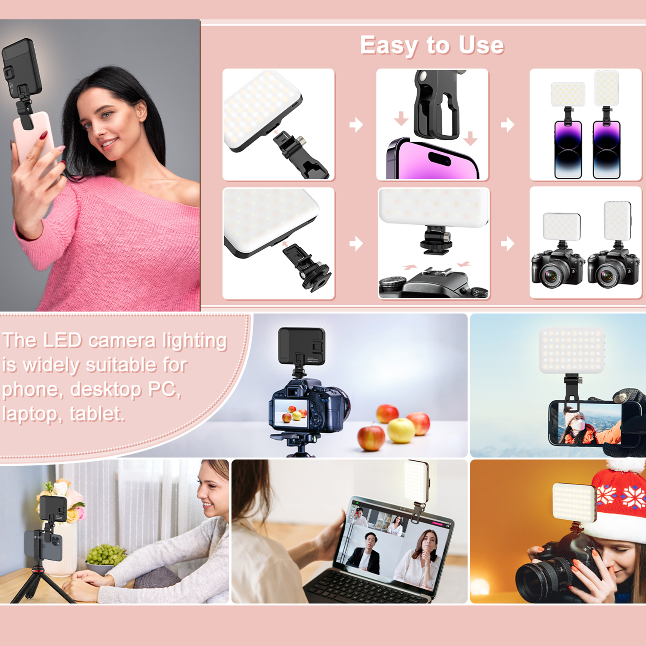 LED Selfie Light 60 High Power - Photography Lighting Portable recensione e prezzo