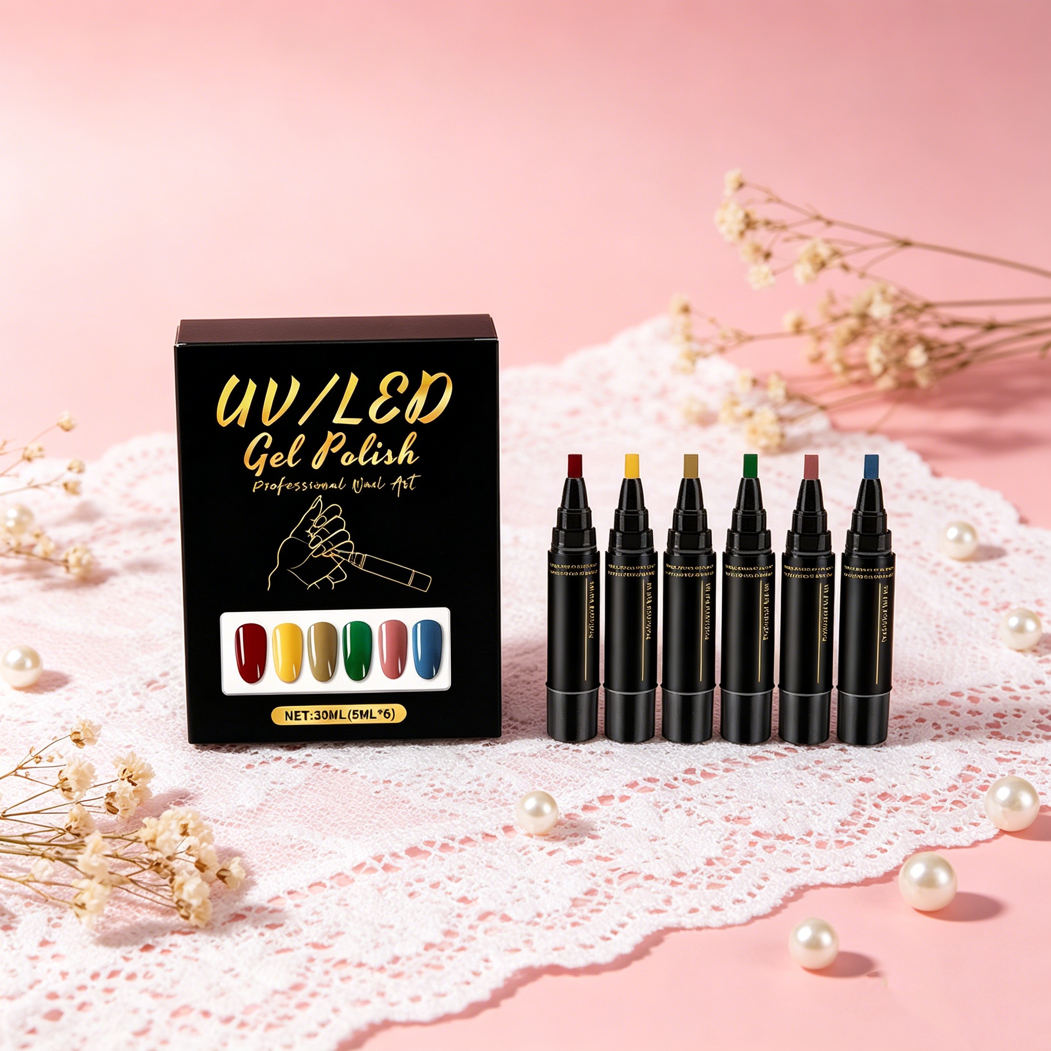6 Colourful Nail Gel Pen Set N - Coloured Gel Set recensione e prezzo
