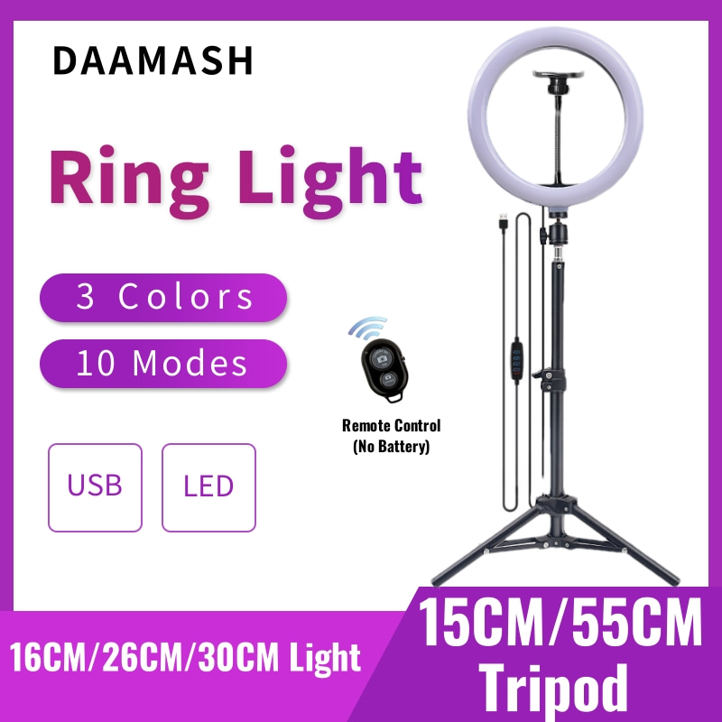16cm/26cm/30cm LED Selfie Ring - Photography Lighting With Umbrella recensione e prezzo