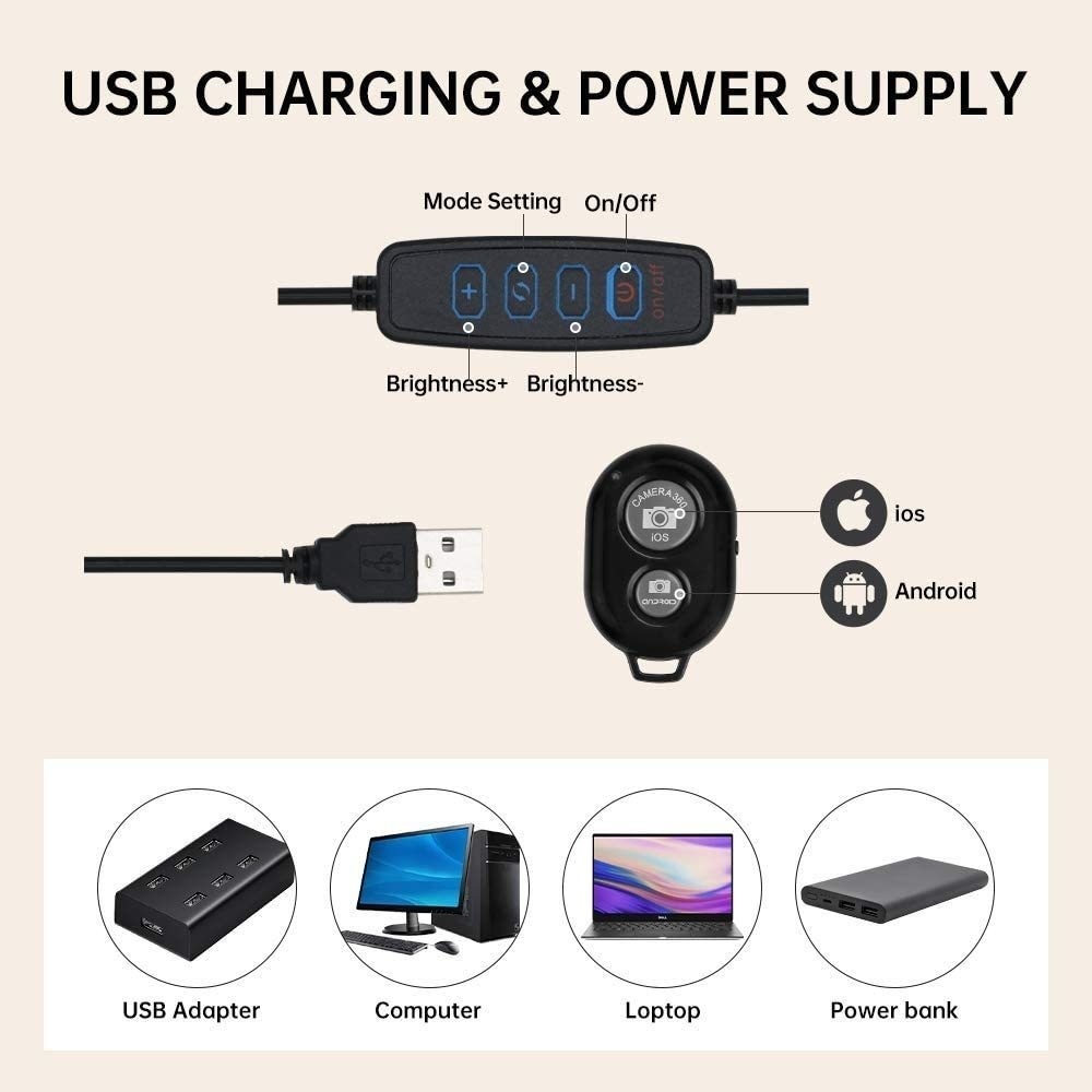 16cm/26cm/30cm LED Selfie Ring - Photography Lighting With Umbrella recensione e prezzo
