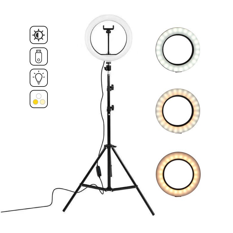 16cm/26cm/30cm LED Selfie Ring - Photography Lighting With Umbrella recensione e prezzo