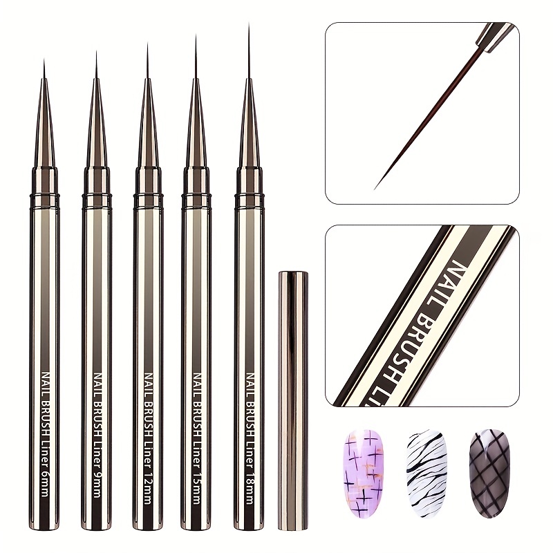5PCS Nail Art Liner Brushes Ha - Coloured Gel Set recensione e prezzo