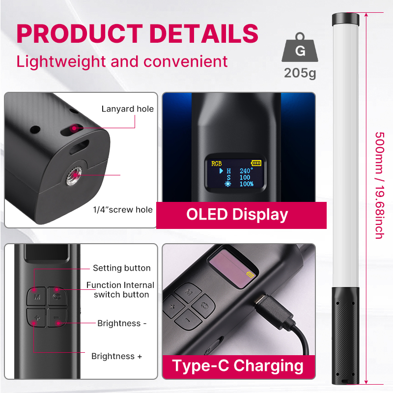 Ulanzi VL119 Handheld RGB Colo - Photography Lighting Wand recensione e prezzo