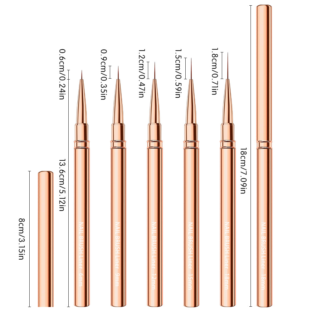5pcs Nail Art Liner Brushes Se - Coloured Gel Set recensione e prezzo