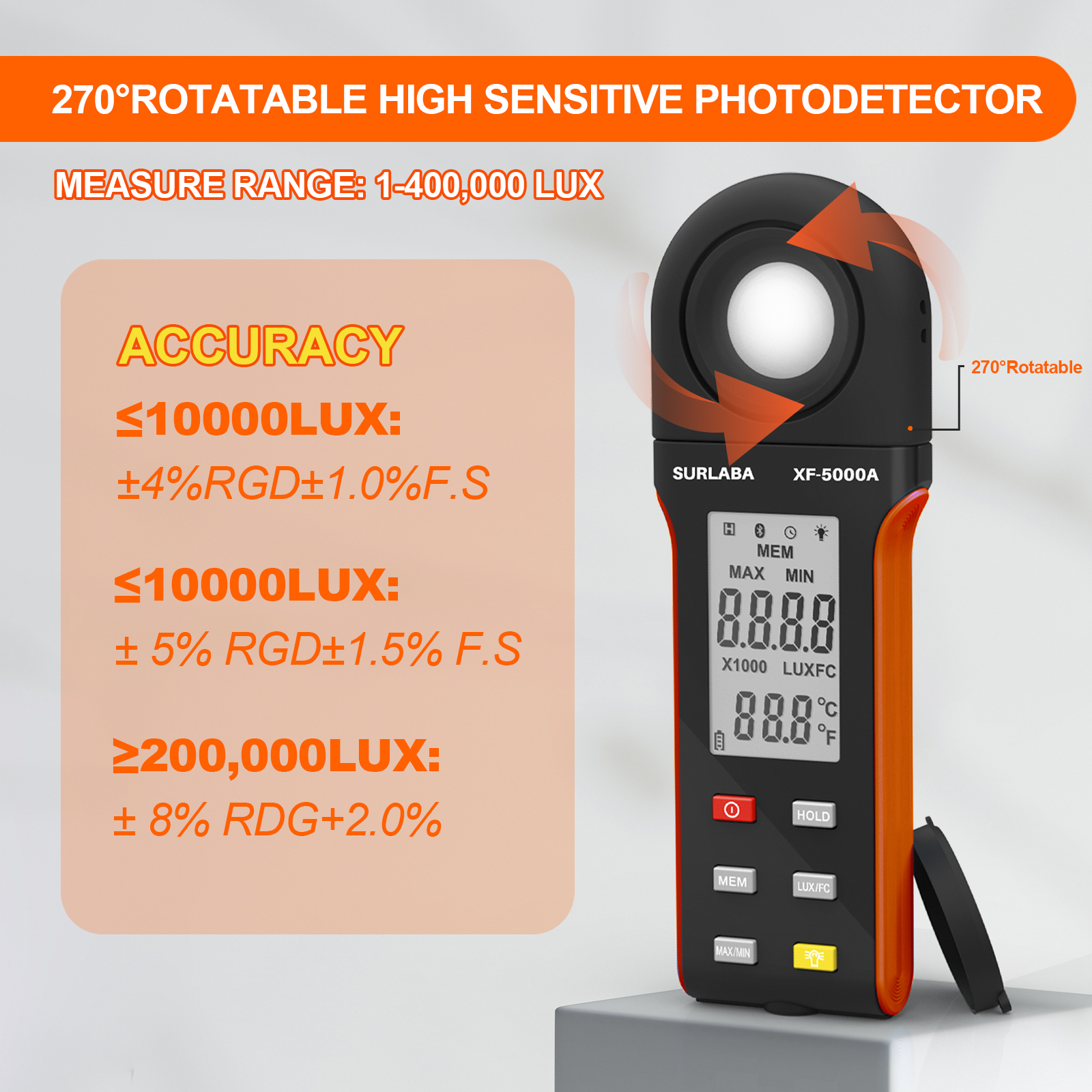5000A Digital Light Meter 0-40 - Photography Lighting Meter recensione e prezzo