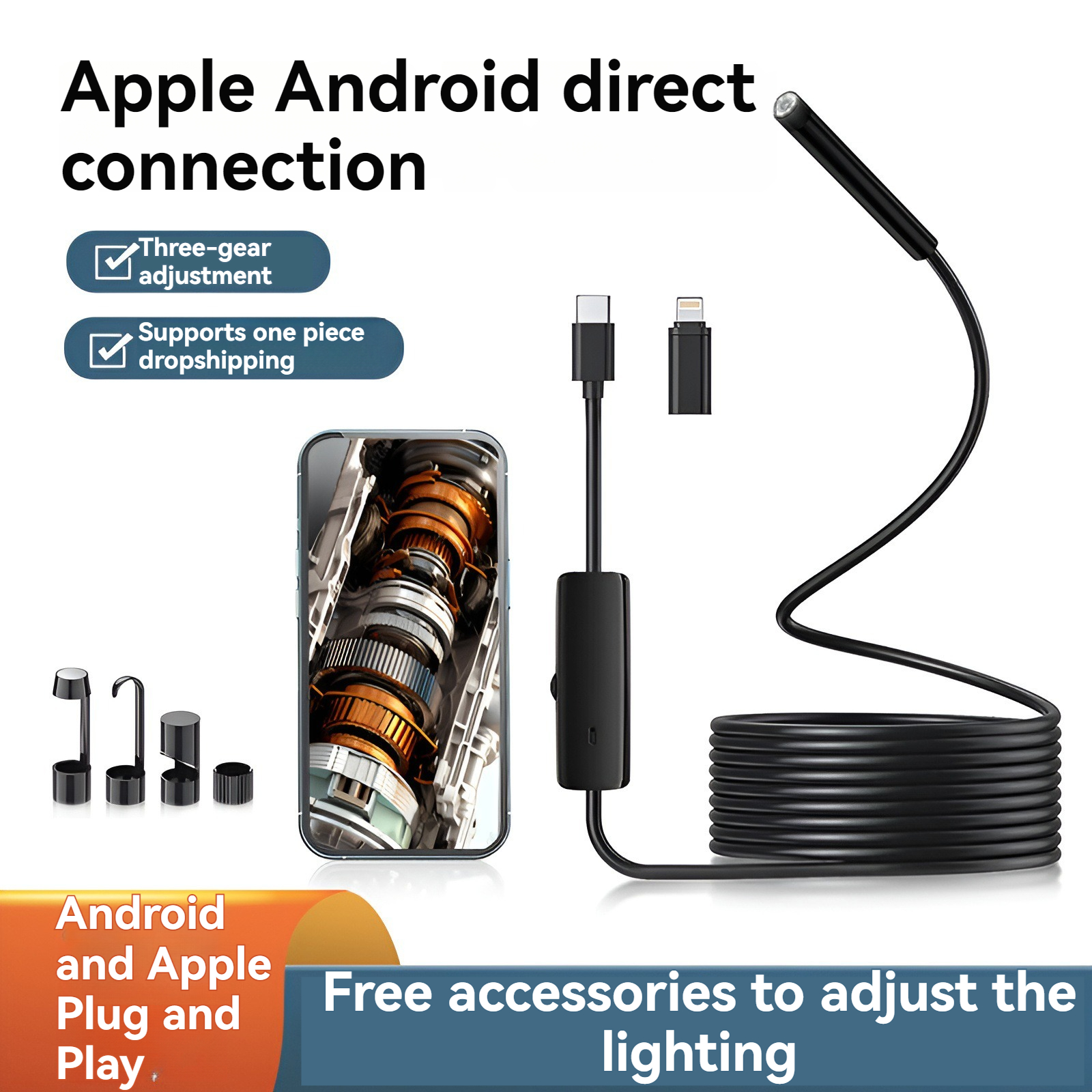 8mm Lens Industrial Endoscope, - Photography Lighting Effects recensione e prezzo