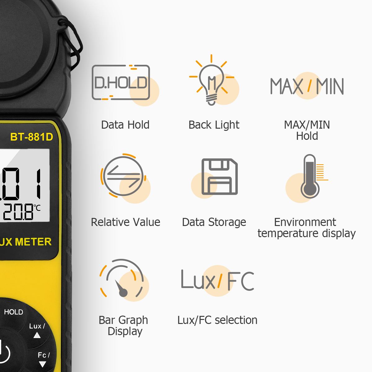 Digital Lux Meter 400,000 Lux  - Photography Lighting Handheld recensione e prezzo