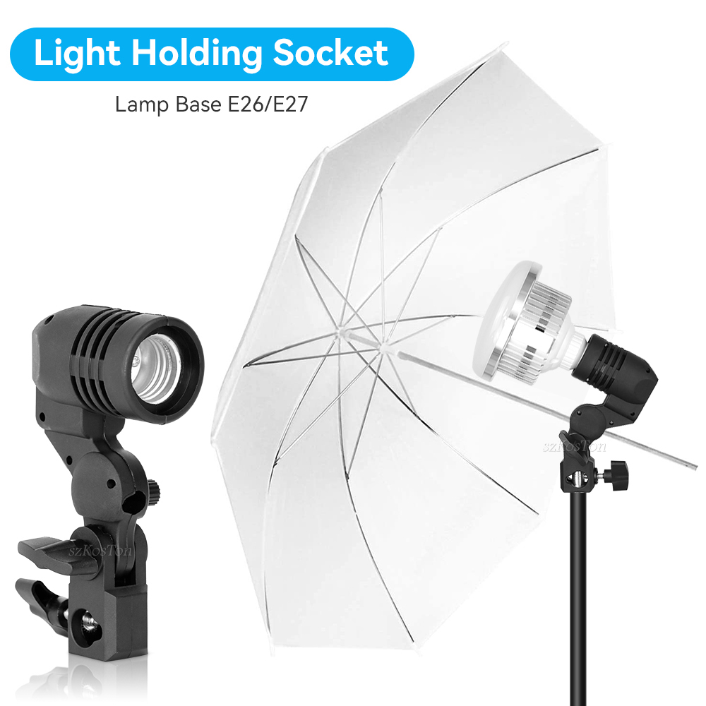 2PCS/1PC E27 Single Head Bulb  - Photography Lighting With Umbrella recensione e prezzo