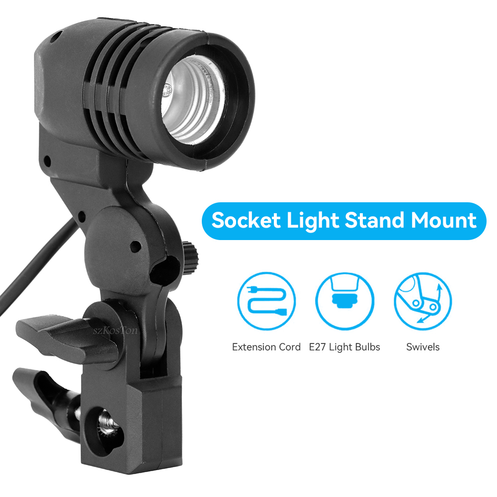 2PCS/1PC E27 Single Head Bulb  - Photography Lighting With Umbrella recensione e prezzo