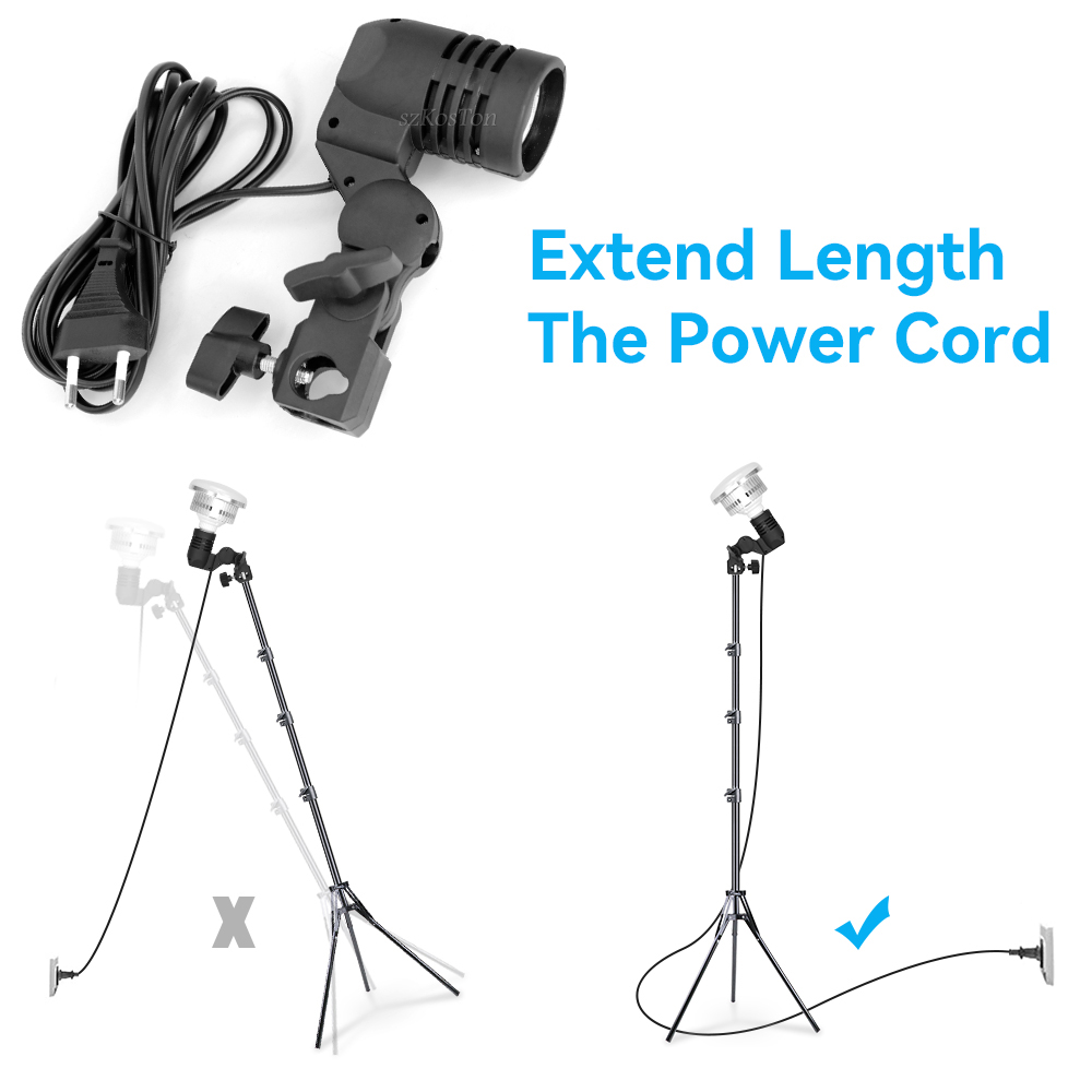 2PCS/1PC E27 Single Head Bulb  - Photography Lighting With Umbrella recensione e prezzo
