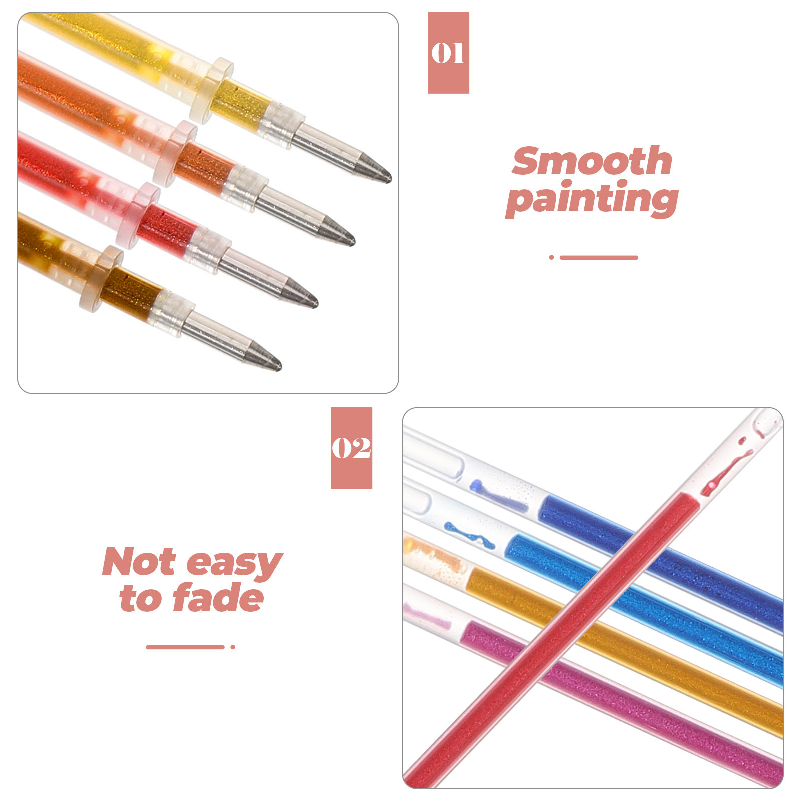 12Pcs Glitter Pen Refill Repla - Coloured Gel Set recensione e prezzo