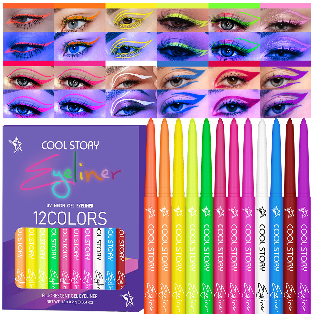 12 colours fluorescent eyeline - Coloured Gel Set recensione e prezzo
