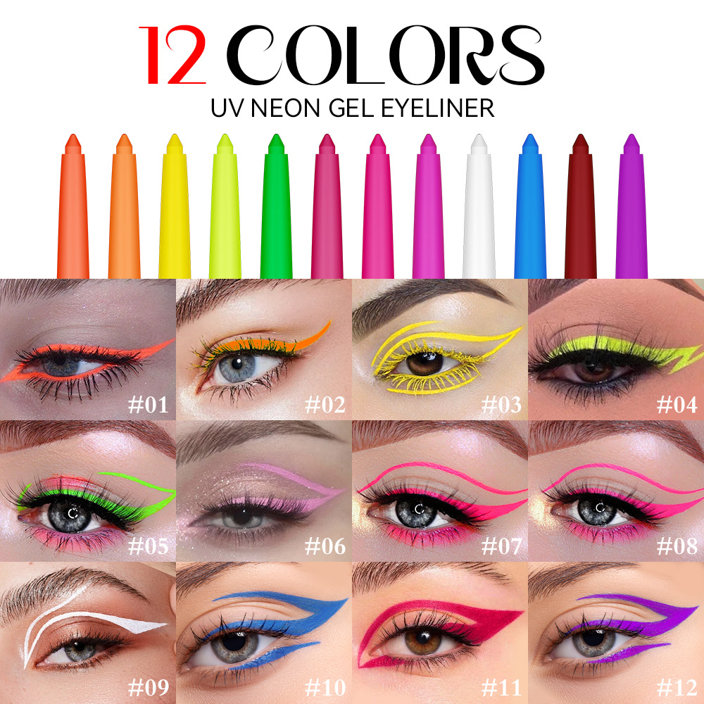 12 colours fluorescent eyeline - Coloured Gel Set recensione e prezzo