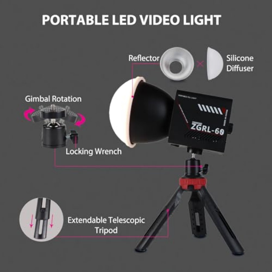 60W COB LED Video Light Handhe - Photography Lighting Portable recensione e prezzo