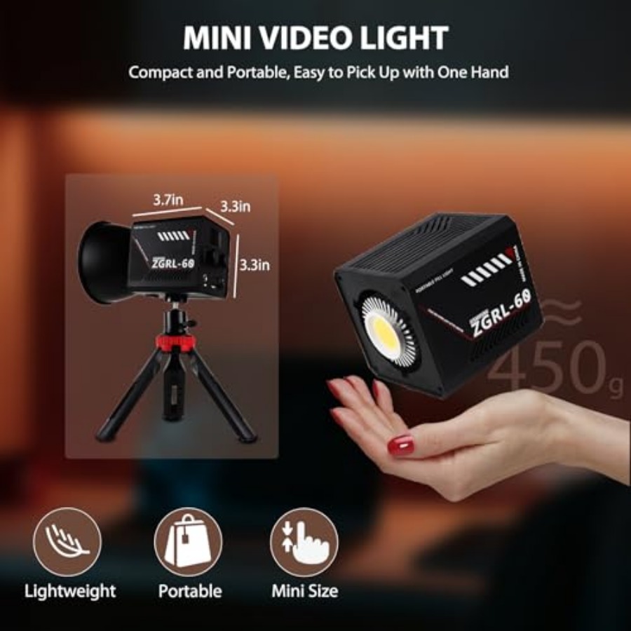 60W COB LED Video Light Handhe - Photography Lighting Portable recensione e prezzo
