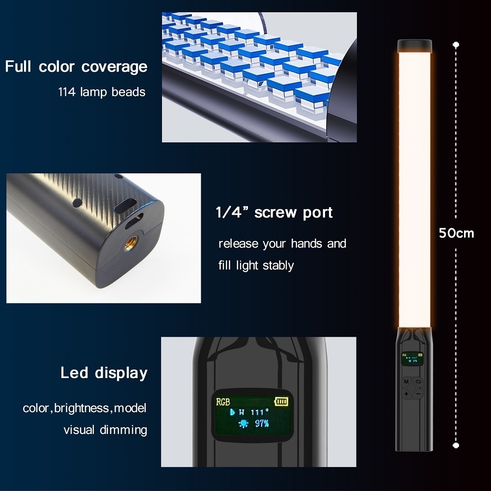 50CM RGB Stick Light Wand Ligh - Photography Lighting Wand recensione e prezzo