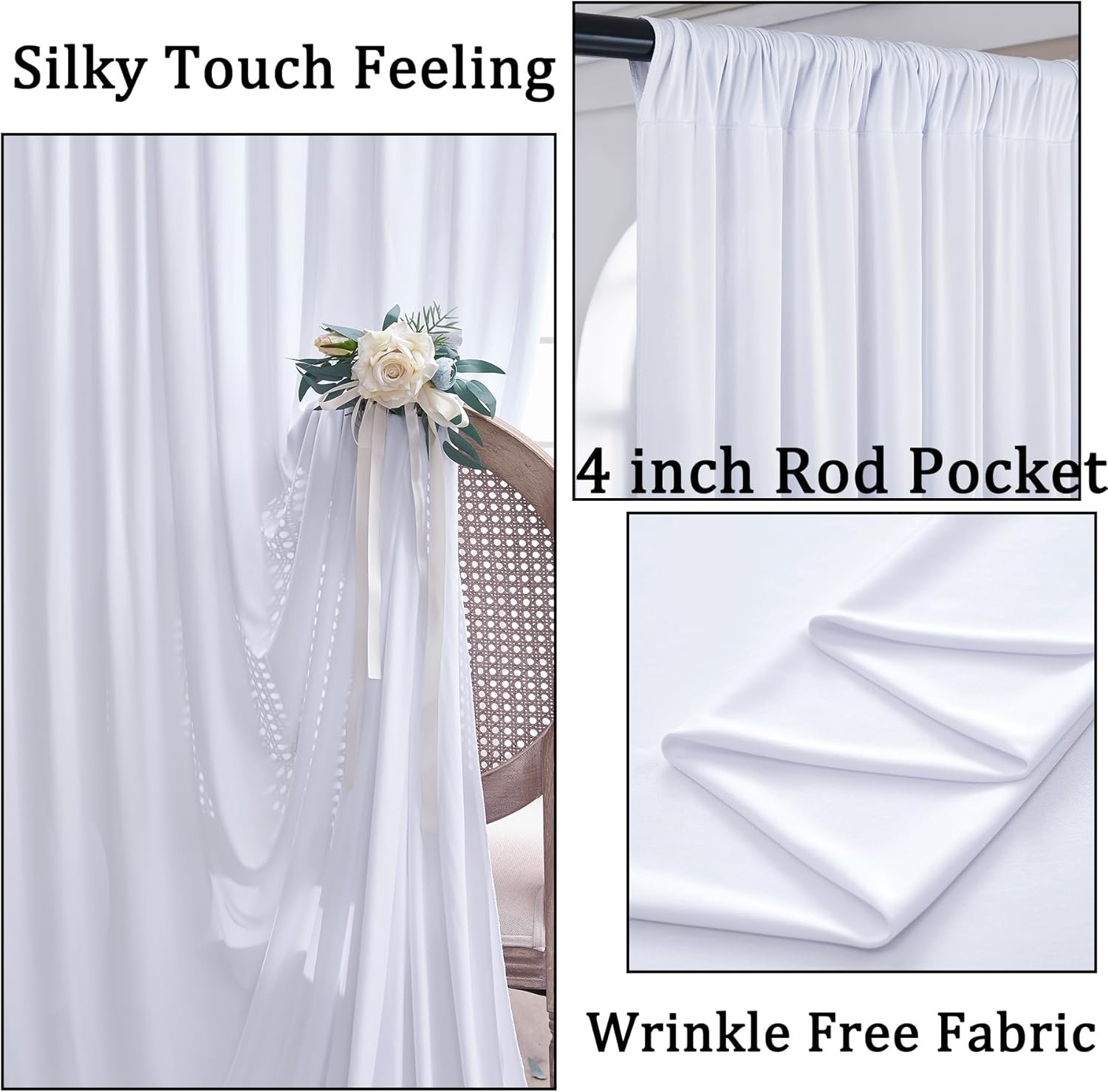 White Backdrop Curtains 10x10  - Lighting In Photography recensione e prezzo