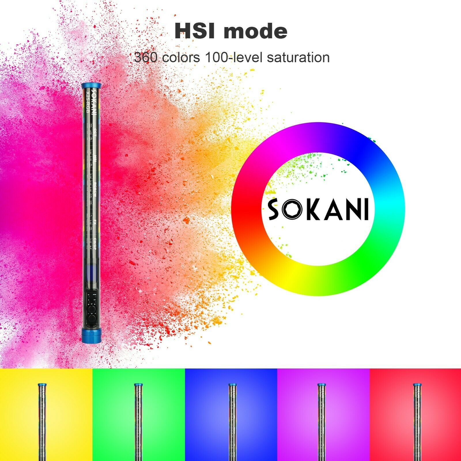 Sokani X25 RGB LED Video Light - Photography Lighting Wand recensione e prezzo