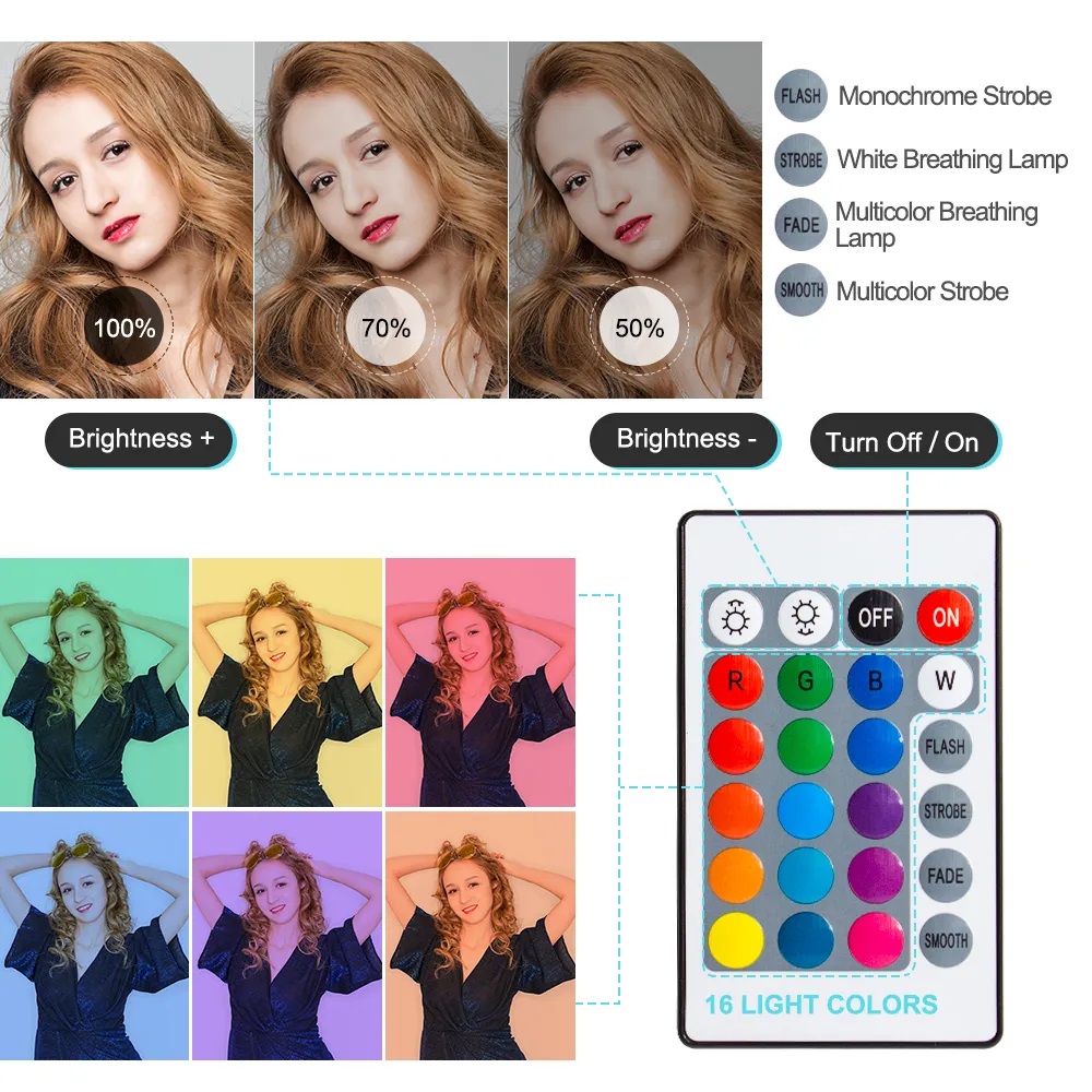 10 Inch RGB Ring Light With Re - Photography Lighting Wand recensione e prezzo