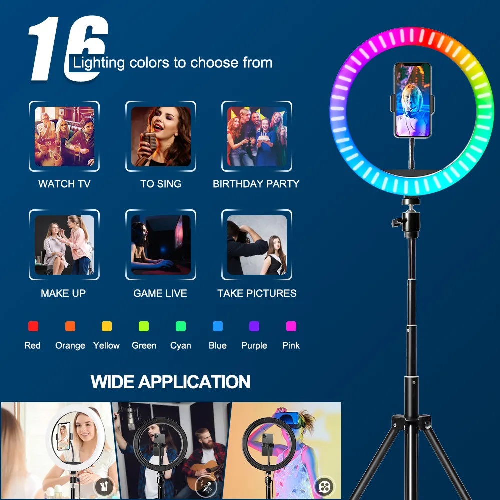 10 Inch RGB Ring Light With Re - Photography Lighting Wand recensione e prezzo