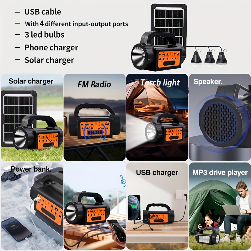 Solar Rechargeable Camping Lig - V Mount Battery recensione e prezzo