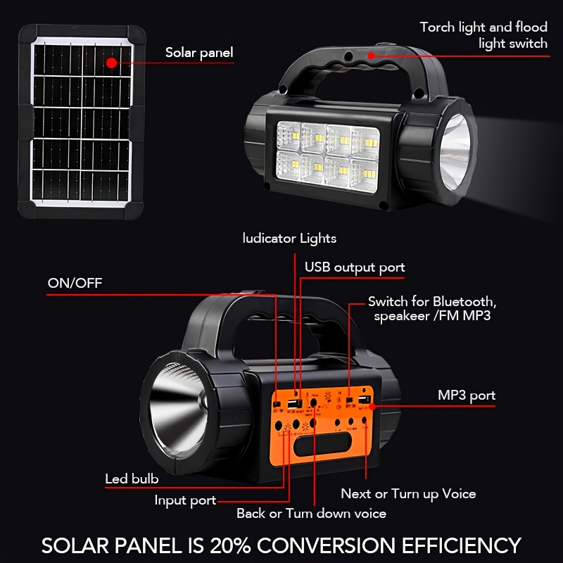 Solar Rechargeable Camping Lig - V Mount Battery recensione e prezzo