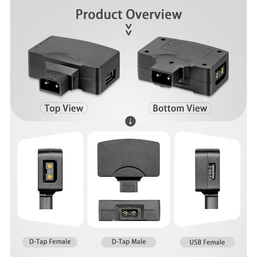 11V-17V D Tap to USB Adapter 5 - V Mount Battery recensione e prezzo