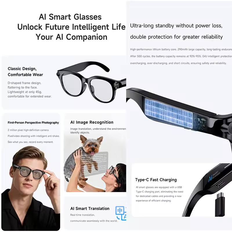 M89-S AI smart glasses equippe - Photography Lighting Effects recensione e prezzo