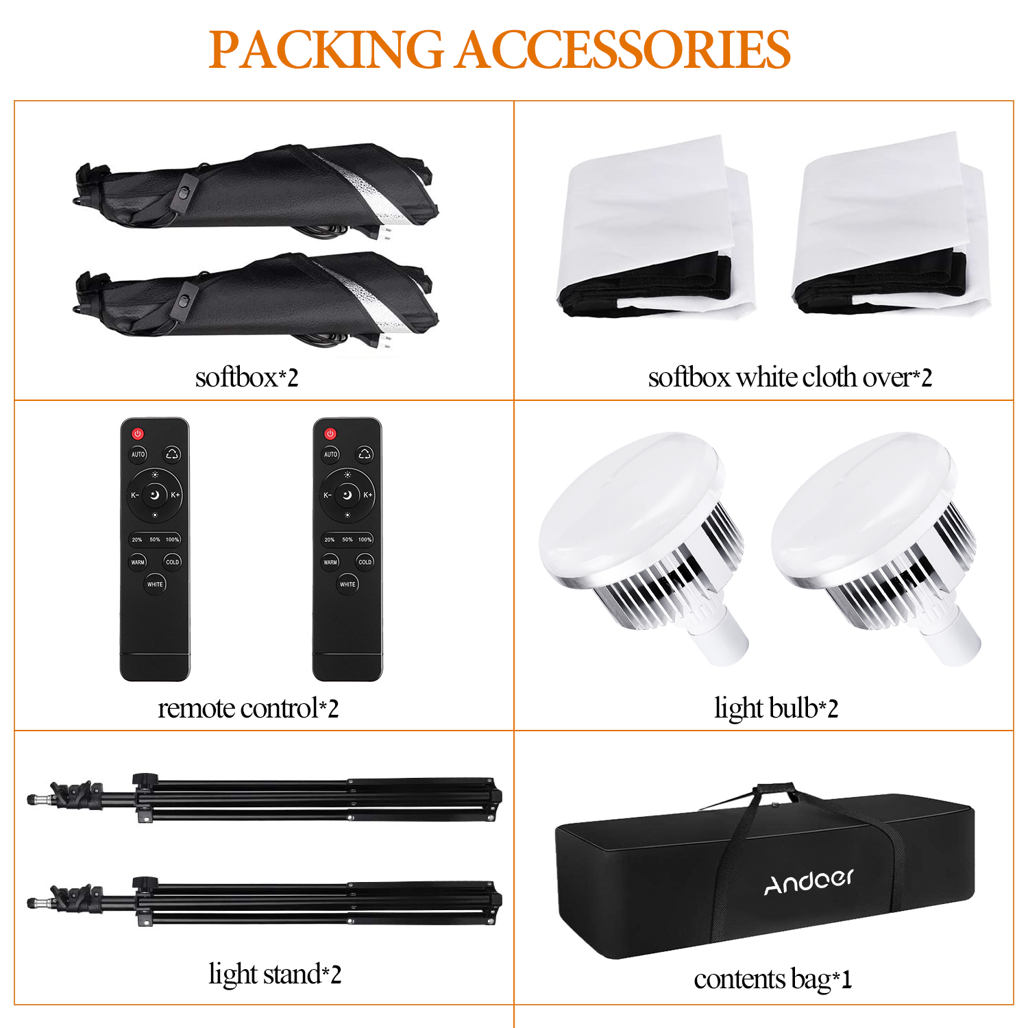 Andoer Softbox Lighting Set St - Iris Photography Led Lighting Pack recensione e prezzo