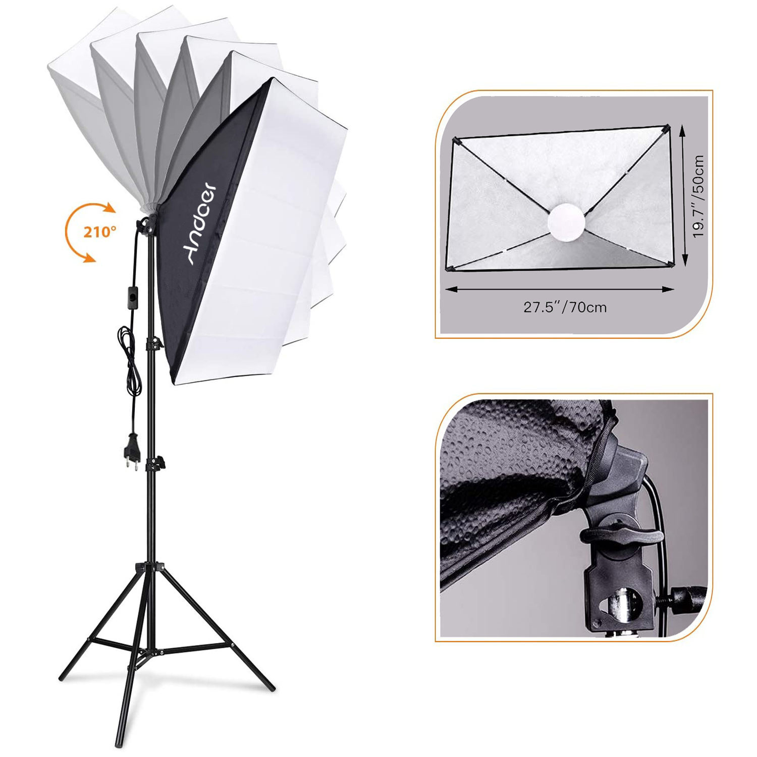Andoer Softbox Lighting Set St - Iris Photography Led Lighting Pack recensione e prezzo