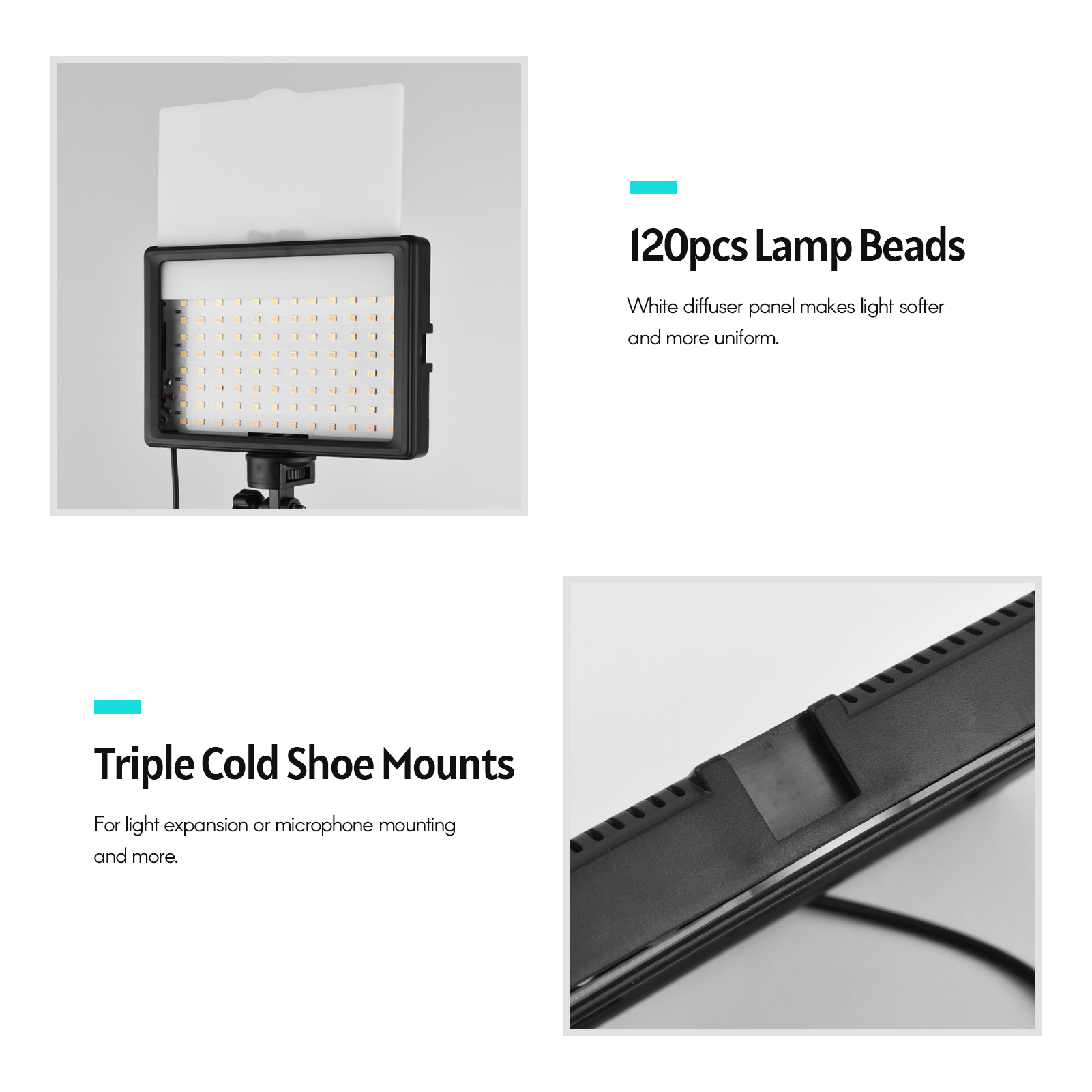 Andoer 2pcs LED Video Light Ki - Iris Photography Led Lighting Pack recensione e prezzo