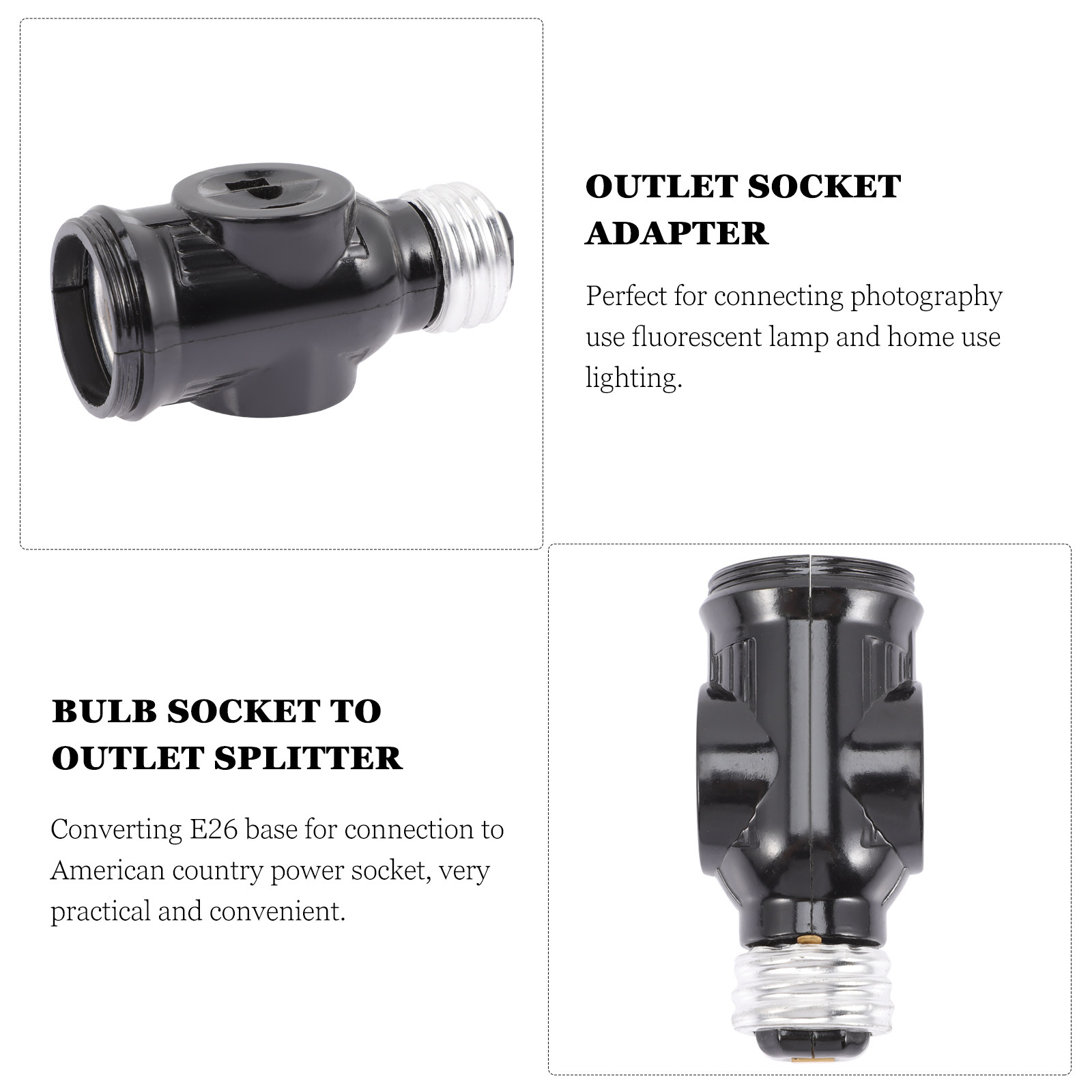 2Pcs Light Bulb Socket Outlet  - Photography Lighting Workshops recensione e prezzo