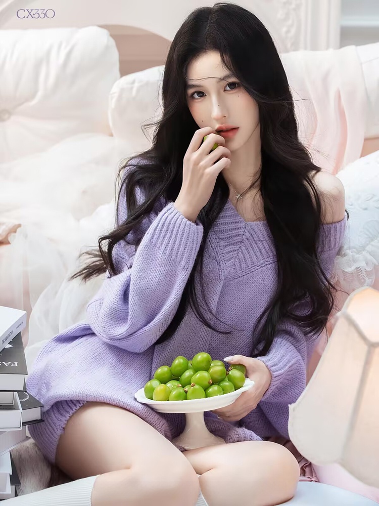 Autumn Winter Purple Sweater O - Lighting In Photography recensione e prezzo